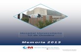 PLANTILLA DE CONTENIDOS PARA LA MEMORIA … · Hospital Universitario 12 de Octubre Memoria 2013 4 incorporación al Instituto de nuevos grupos de investigación procedentes de otras
