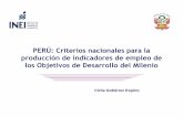 PERÚ: Criterios nacionales para la producción de indicadores de empleo ... · Tasa de desempleo de jóvenes de 15 a 24 años ... remuneración justa y equitativa. El empleo productivo