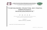 “T OPOLOGÍA F RACTAL DE PAPEL ARRUGADO …tesis.ipn.mx/jspui/bitstream/123456789/9473/1/304.pdf · “Simulación numérica de flujo de petróleo en yacimientos con geometría