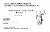La Terminación Anticipada del Proceso - mpfn.gob.pe · Informe estadístico 2006‐2010; La Reforma Procesal Penal Peruana, P. 127 ... De ser el caso, el juez debe explicar los alcances