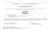 AVISO A LOS MARINOS OCTUBRE 31-10-14 - … · Se incluyen los Avisos Generales indicados con la letra (G), son de carácter informativo que no corrigen las cartas ... cuando no llevan