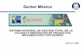 Gerber México - Foro Consultivo · Proceso •Lealtad del Cliente •Satisfacción del Cliente •Mínimo tiempo de Respuesta •Optimización de Precios AREAS DE OPORTUNIDAD Oportunidad: