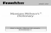 MWD-450 - ECTACO - Electronic Dictionary, Handheld ... · ¡Felicitaciones por la compra del dic-cionario MWD-450! Con este dic-cionario podrá encontrar má s de 80,000 entradas,