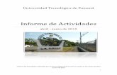 Informe de Actividades - Centro Regional de Coclé · Universidad Tecnológica de Panamá Informe de Actividades ... Fecha Tema (1) TIPO DE ACCIÓN (2) ... Mezcla de Concreto Seminario
