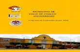 Programa de Evaluación Anual 2018 - … · Programa Anual de Evaluación 2018 Municipio de Valle de Chalco Solidaridad Contenido INTRODUCCIÓN ... para la mejora de Desempeño y