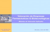 Valoración de Empresas Farmacéuticas & … · Valoración de Empresas Farmacéuticas & Biotecnológicas Métodos de Valoración Aplicados ... trabajo previo de selección de un