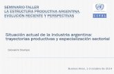 Situación actual de la industria argentina: trayectorias ... · SEMINARIO-TALLER LA ESTRUCTURA PRODUCTIVA ARGENTINA. EVOLUCIÓN RECIENTE Y PERSPECTIVAS Situación actual de la …