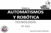 TEMA 6 AUTOMATISMOS Y ROBÓTICA · ROBOTS INDUSTRIALES BOTS (ROBOTS SOFTWARE) APROXIMACIÓN HISTÓRICA ... máquinas, automatismos y robots que es posible encontrar y utilizar de