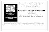 MATEMÁTICA FINANCIERA I - cunori.edu.gtcunori.edu.gt/descargas/MATEMATICA_FINANCIERA_I_B.pdf · Moore, Justin H. Manual de Matemáticas Financieras. México, D.F. : UTEHA, Capítulo