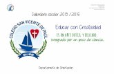 Educar con Creatividad - Departamento de Orientación · Colegio San Vicente de Paúl C/Caridad nº6 33202 Gijón Tlfno: 985361329 Fax: 985335716 Departamento de Orientación Calendario