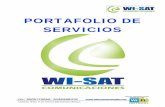 PORTAFOLIO DE SERVICIOS - WI-SAT …€¦ · Administradores de internet . Redes de cableado estructurado . Venta y alquiler de routers y switches Telefonía rural inalámbrica .
