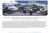 CORDILLERA DEL HUAYHUASH. AGOSTO 2018 … · conocida y frecuentada, situada en una de las regiones más remotas y bellas de la Cordillera de los Andes. Considerada sin lugar a duda