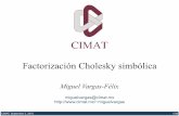 Factorización Cholesky simbólica - …personal.cimat.mx:8181/~miguelvargas/Course notes/Factorizacion... · Factorización Cholesky para matrices completas Un sistema de ecuaciones