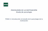 PSICOLOGÍA DE LA MOTIVACIÓN Grado de psicología · Estudia la naturalezayel funcionamiento de la conducta ylos procesos mentales PSICOLOGÍA BÁSICA Y PSICOLOGÍA APLICADA ...