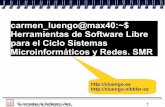 carmen luengo@max40:~$ Herramientas de Software …cluengo.es/wp-content/uploads/2011/04/ponencia_vijornadas.pdf · Módulos Formativos del SMR: 0223 Aplicaciones ofimáticas. 0229