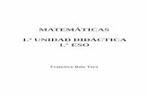 MATEMÁTICAS 1.ª UNIDAD DIDÁCTICA 1.º ESO · Esta es la primera unidad didáctica de las siete que comprenden el bloque de Números del currículo de 1.º de ESO del área de Matemáticas.