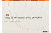 IPEC: Índice de Percepción de la Economía - adimark.cl · ... entre los años 2011 y 2015 ... percepción de: – Situación económica personal actual. – Situación económica