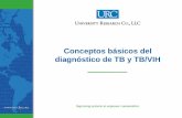 Conceptos básicos del diagnóstico de TB y TB/VIH · 2013-03-15 · Diagnóstico de TB pulmonar La TB pulmonar BK (+) es la forma mas frecuentemente detectada (80%). Para establecer