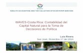 WAVES-Costa Rica: Contabilidad del Capital Natural … · • Protección del aire y del clima • Tratamiento de desechos ... agotamiento y la degradación ... • Estructura contable