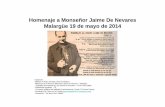 Homenaje a Monseñor Jaime De Nevares Malargüe 19 … · los más pobres de este cristiano. fue un modelo y ejemplo a imitar. Sin lugar a dudas, la opción preferencial por los pobres