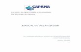 MANUAL DE ORGANIZACIÓN - CAPAMA | Compromiso de …capamapizaco.gob.mx/wp-content/filespdf/manualorga.pdf · 2016-02-27 · mantenimiento de los sistemas de agua potable, drenaje