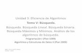 Unidad 3: Eficiencia de Algoritmos - exa.unne.edu.ar · Algoritmos y Estructuras de Datos II (Plan 2009) Mgter. Oscar Adolfo Vallejos FaCENA - UNNE. Búsqueda, Clasificación e Intercalación