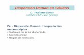 Dispersión Dispersión RamanRaman en Sólidosen …rbaquero/tema5.pdf · cúbica o de blenda de zinccúbica o de blenda de zinc. Fonones Para materiales con estructura de blenda