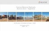 Argentina - Red del Agua UNAM · Contaminación del agua subterránea ... DBO, NO 3, etc). •14 Estaciones de registro continuo (altura, OD y conductividad) •6 estaciones meteorológicas