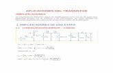 APLICACIONES DEL TRANSISTOR - ceduvirt.com transistor.pdf · Para el circuito amplificador de la figura, ... Del manual de transistores, se tiene ... Tiene como ventaja la óptima