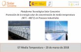 Presentación de PowerPoint - solarconcentra.org · Resumen de las actividades de promoción de la tecnología ... power architectures) ... • Identificación de un gran potencial