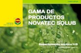 GAMA DE PRODUCTOS NOVATEC SOLUB - … SOLUB-GAMA 2014 … · 60% Trióxido de Azufre (SO3) soluble en agua 2 % MgO soluble en agua 0,8% DMPP (3,4-dimetilpirazolfosfato) pH: Libre