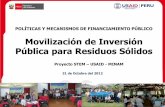 Movilización de Inversión Pública para Residuos Sólidosinterclima.minam.gob.pe/IMG/pdf/Mesa_02_-_Rosa_Salas_Proyecto_S… · EVALUACION SOCIAL DE PROYECTOS DE INVERSION PÚBLICA