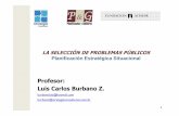 Profesor: Luis Carlos Burbano Z. - cepal.org · Pensar sistemáticamente con método. iii. ... Principios centrales del PES 1. En el sistema social existen un ... Entrevista de la
