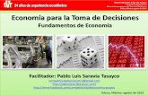 Presentación de PowerPoint - Pablo Saravia Tasayco … · 2013-08-23 · El problema de escasez se presenta porque los recursos son insuficientes para satisfacer todas las necesidades