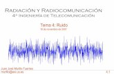 Radiación y Radiocomunicación - personal.us.es · murillo@esi.us.es 4.2 TEMA 4. RUIDO 4.1 Introducción 4.2 Ruido Térmico 4.3 Ruido en Antenas Receptoras 4.4 Ruido en Diodos y