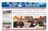 Ley general revaloriza y protege a la hoja de coca - Bolivia · viviendas en todo el país. El programa Bolivia cambia, Evo cumple ejecutó 527 proyectos en el municipio de El Alto.