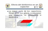 Efecto del dieléctrico en un capacitorprofesores.dcb.unam.mx/users/franciscompr/docs/Tema 2/2.5 a 2.7... · Resuelve el problema mecánico de mantener ... Polietileno 1.3 2.3 50