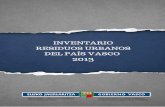 INVENTARIO RESIDUOS URBANOS DEL PAÍS VASCO · Vasco (DMAPT), en coordinación con las Diputaciones Forales, redactó el documento denominado "Directrices para la Planificación y