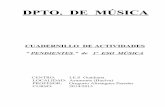 DPTO. DE MÚSICA - Junta de Andalucía · Relaciona, con flechas, los instrumentos siguientes con su familia: -- Arpa -- Cuerda frotada. -- Piano -- Percusión de afinación indeterminada
