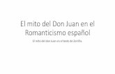 El teatro romántico - vadelengua.files.wordpress.com · El mito del Don Juan en el Romanticismo español El mito del don Juan en el texto de Zorrilla.
