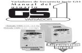 Variadores de frecuencia Serie GS1 Manual del usuario · VARIADOR Variadores de frecuencia Serie GS1 Manual del usuario Entrada 120V:0.25 - 0.5 Hp Entrada 230V:0.25 - 2.0 Hp