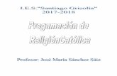 PRESENTACIÓN DE LA PROGRAMACIÓN DE …ies-santiagogrisolia.centros.castillalamancha.es/sites/ies... · PROGRAMACIÓN DE RELIGIÓN CATÓLICA, EN EL CONTEXTO DE LA LOMCE. ... Las