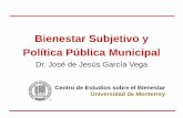 Bienestar Subjetivo y Política Pública Municipal · Centro de Estudios sobre el Bienestar Universidad de Monterrey Bienestar Subjetivo y ... Carta 2013 de Bill Gates “Nuestras