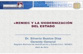 Dr. Silverio Bustos Díaz Gerente Generalsgp.pcm.gob.pe/web/images/documentos/taller-avances... · 2014-04-28 · Actas registrales con errores no permite al ciudadano identificarse
