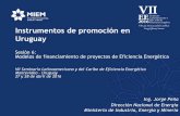 Instrumentos de promoción en Uruguay - olade.org · •Aumento de exportaciones. •Incremento de I+D+i. •Indicadores sectoriales. Decreto 2/012: •Colectores Solares Térmicos.