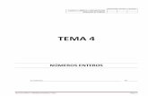 TEMA 4 · Ejercicios TEMA 4 – NÚMEROS ENTEROS (1º ESO) Página 1 SATISFACTORIO ACEPTABLE MEJORABLE Cuaderno: LIMPIEZA Y ORGANIZACIÓN Realización de TAREAS TEMA 4 NÚMEROS ENTEROS