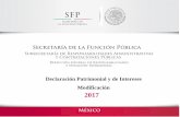 Declaración Patrimonial y de Intereses Modificación 2017sistemas.cgever.gob.mx/2018/pdf/anual_2017.pdf · remotos de comunicación electrónica, utilizando únicamente el sistema