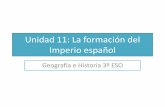 Unidad 11: La formación del Imperio español · •En 1516-> Carlos I hereda el trono español ... La organización del Imperio GOBIERNO -Carlos V y Felipe II= Monarcas autoritarios