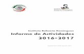 INFORME DE ACIVIDADES - ibd.senado.gob.mxibd.senado.gob.mx/sites/default/files/actividades_2017.pdf · Informe de Actividades 2016-2017 Septiembre 2016-agosto 2017 Instituto Belisario
