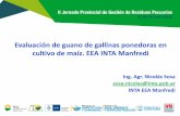 Presentación de PowerPoint - cosechaypostcosecha.org · Evaluación de guano de gallinas ponedoras en cultivo de maíz, INTA EEA Manfredi, campaña 2014/15 y 2015/16. Tratamientos